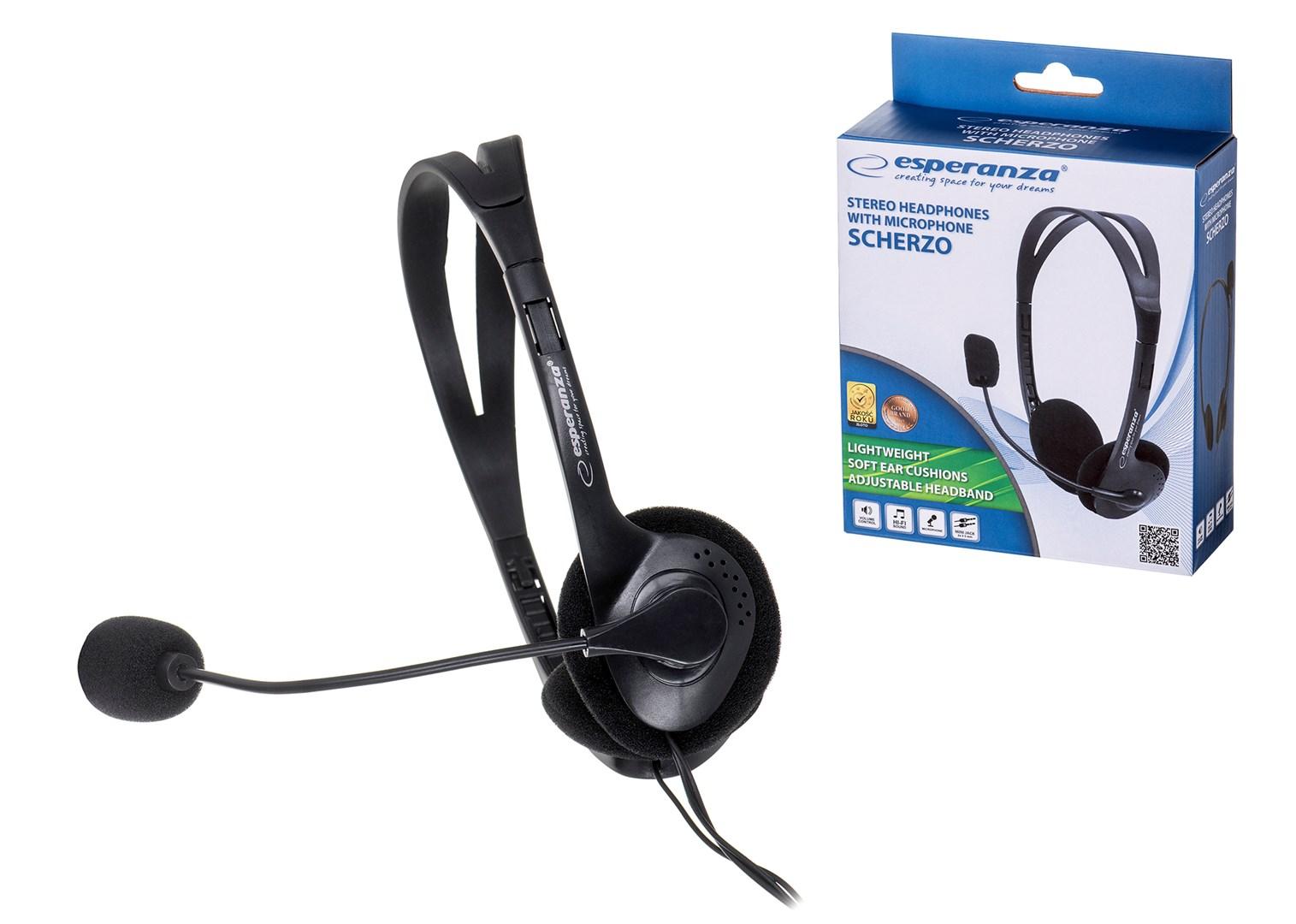 Esperanza EH102 On-Ear Stereo Headset med Mikrofon (Kablet)