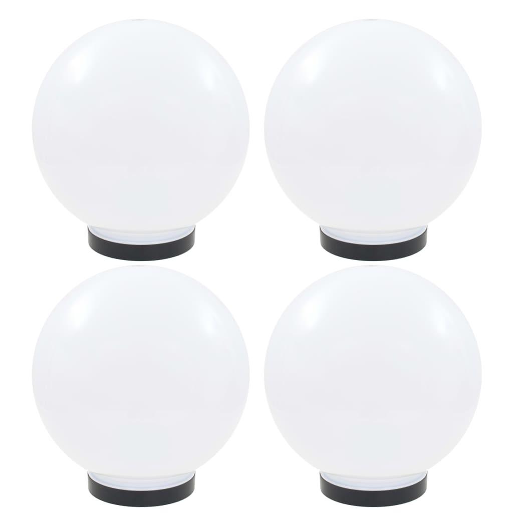LED-kuglelamper 4 stk. kugleformet 25 cm PMMA