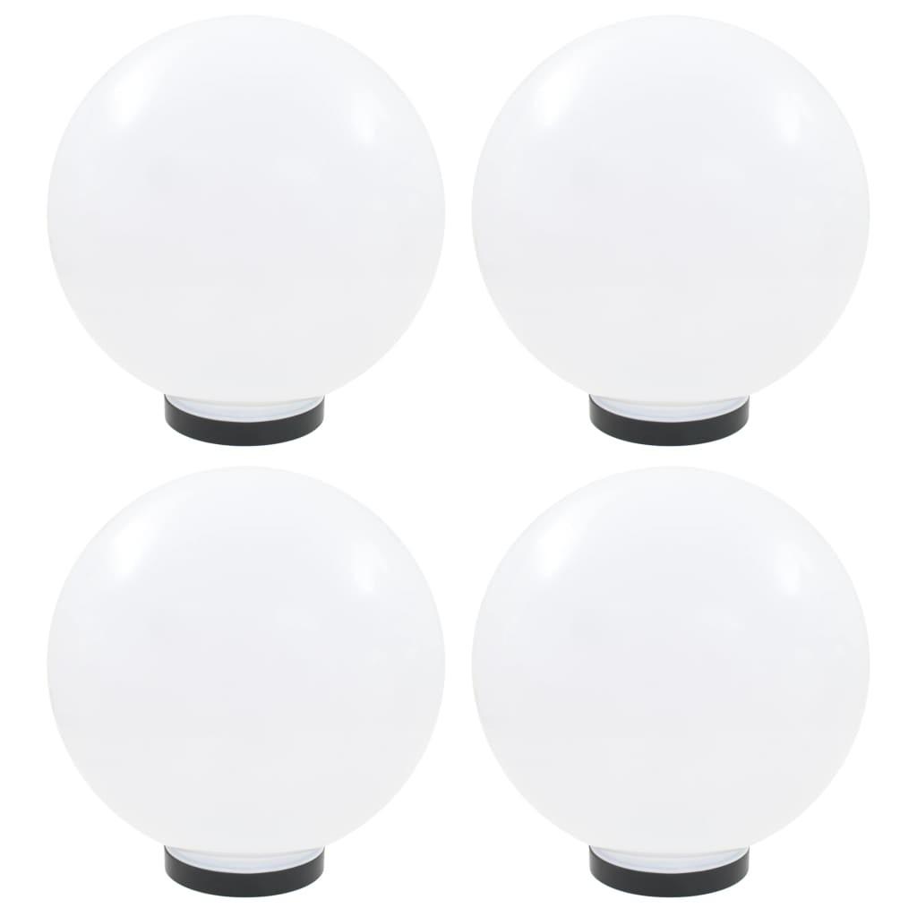 LED-kuglelamper 4 stk. kugleformet 30 cm PMMA