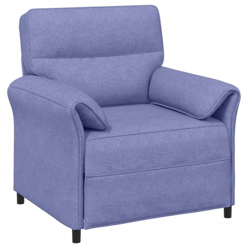 Sofa sæt 2 stk. i jeansblå stof - 2-personers sofa og lænestol