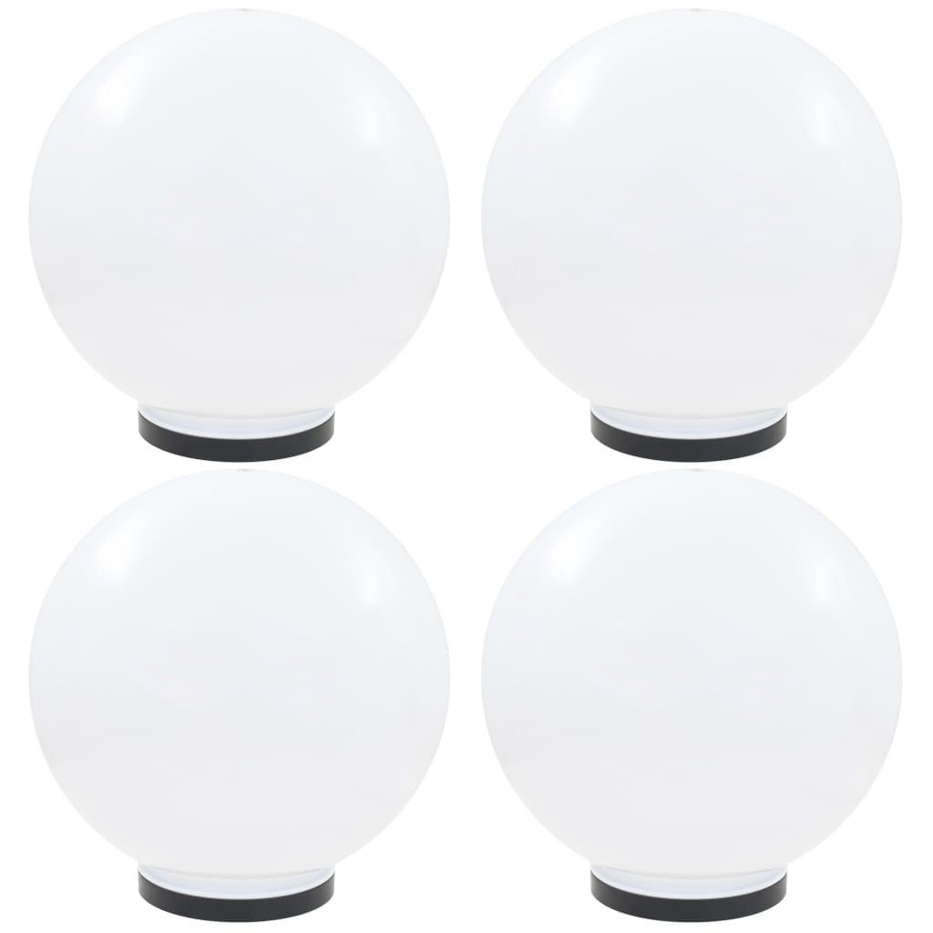 LED-kuglelamper 4 stk. kugleformet 40 cm PMMA