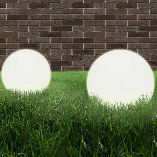 LED-kuglelamper 4 stk. kugleformet 40 cm PMMA