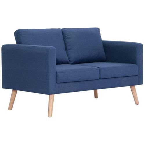 Sofasæt i 2 dele stof blå
