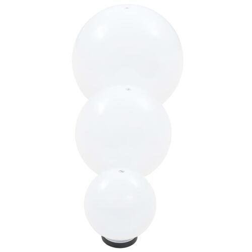 LED-kuglelampesæt 6 stk. kugleformet 20/30/40 cm PMMA