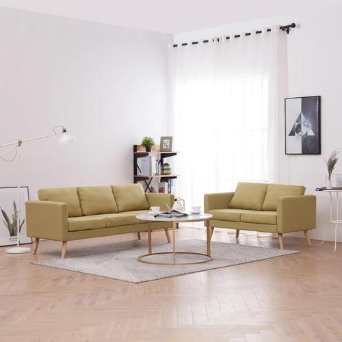 Sofasæt i 2 dele stof grøn