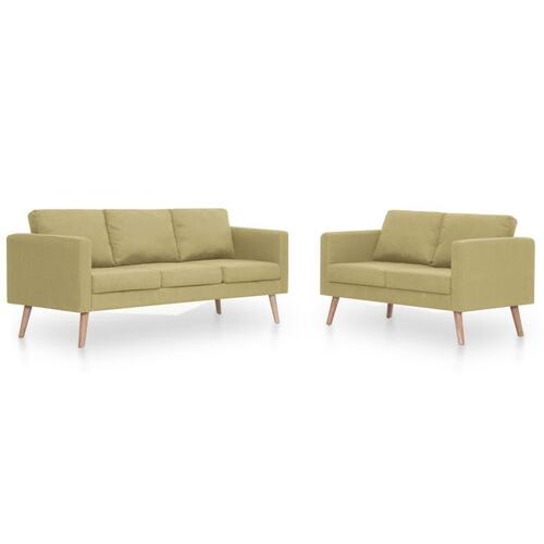 Sofasæt i 2 dele stof grøn