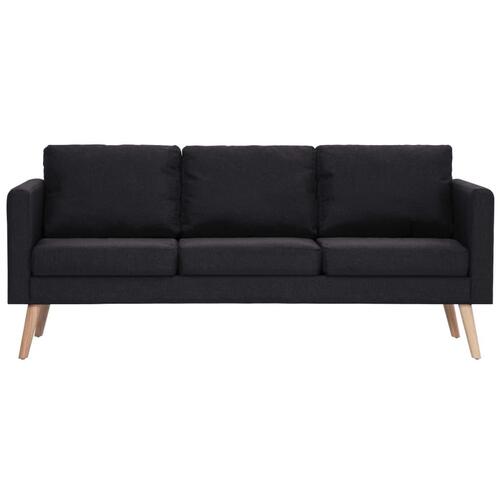 Sofasæt i 2 dele stof sort