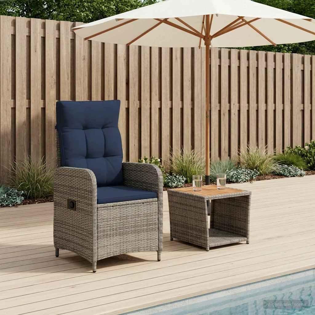 Have loungesæt 2 stk. i PE-rattan og pulverlakeret stål