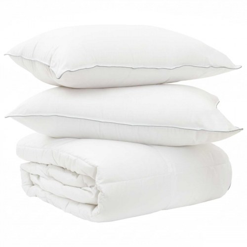 Dyne- og pudesæt 3 stk. 200 x 240 cm vinter 1800 g hvid