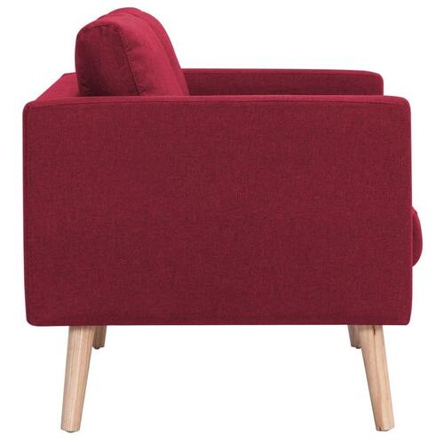 Sofasæt i 2 dele stof vinrød