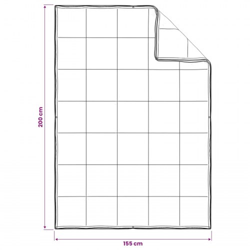 Dyne sæt til hele året 2 stk. 155 x 200 cm hvid