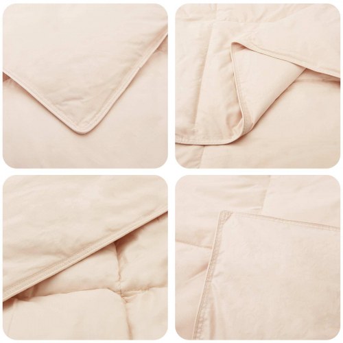 Dyne- og pudesæt 200 x 220 cm 250 gsm naturlig kapok beige