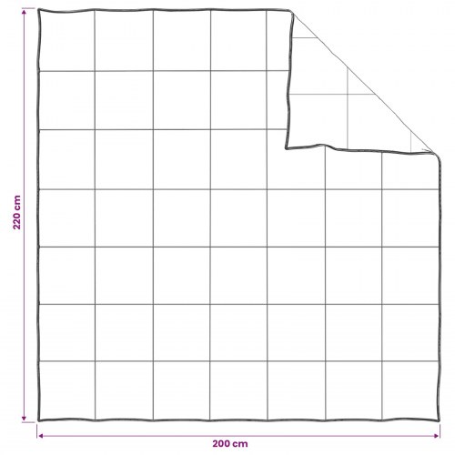 Dyne- og pudesæt 200 x 220 cm 250 gsm naturlig kapok beige