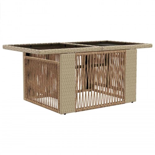 Havesofa sæt 11 stk. i beige og cremehvid polyrattan