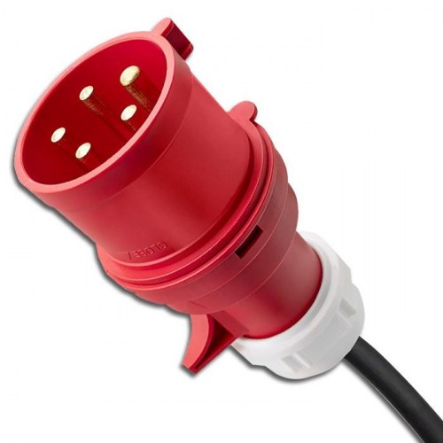 Ladekabel til elbil Type 2 11 kW - Qoltec mobil 3-faset med CEE 5-polet, LCD og 5 m (OUTLET A+)