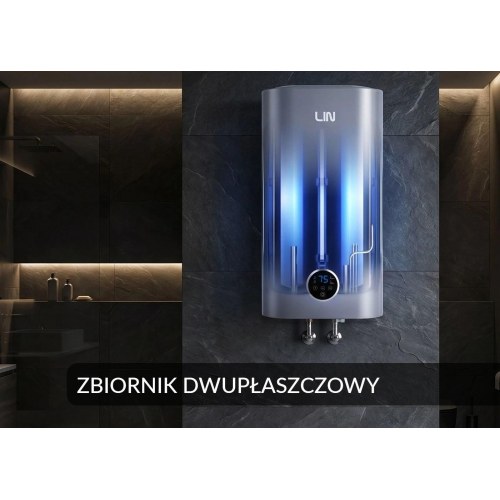LIN LIFVD1SMGY 80 l smart el-vandvarmer med WiFi - grå