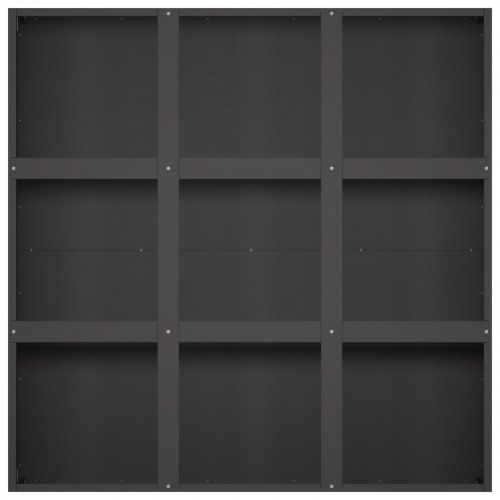 Plantekasse sort 100 x 100 x 40 cm i koldvalset stål