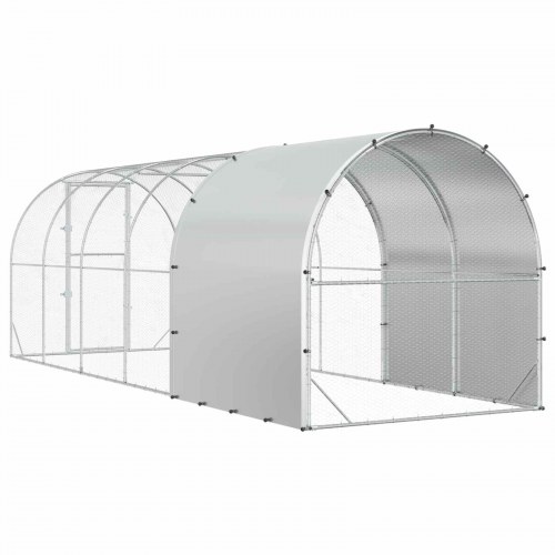 Kyllingehus sølv 600 x 200 x 200 cm i galvaniseret stål