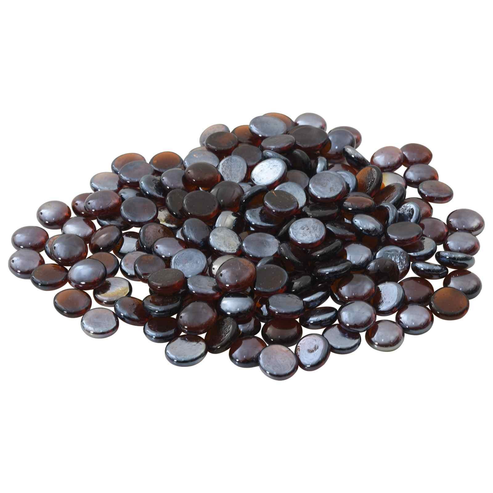 Glasnuggets 17-19 mm Amber Flash i glas - 1 kg