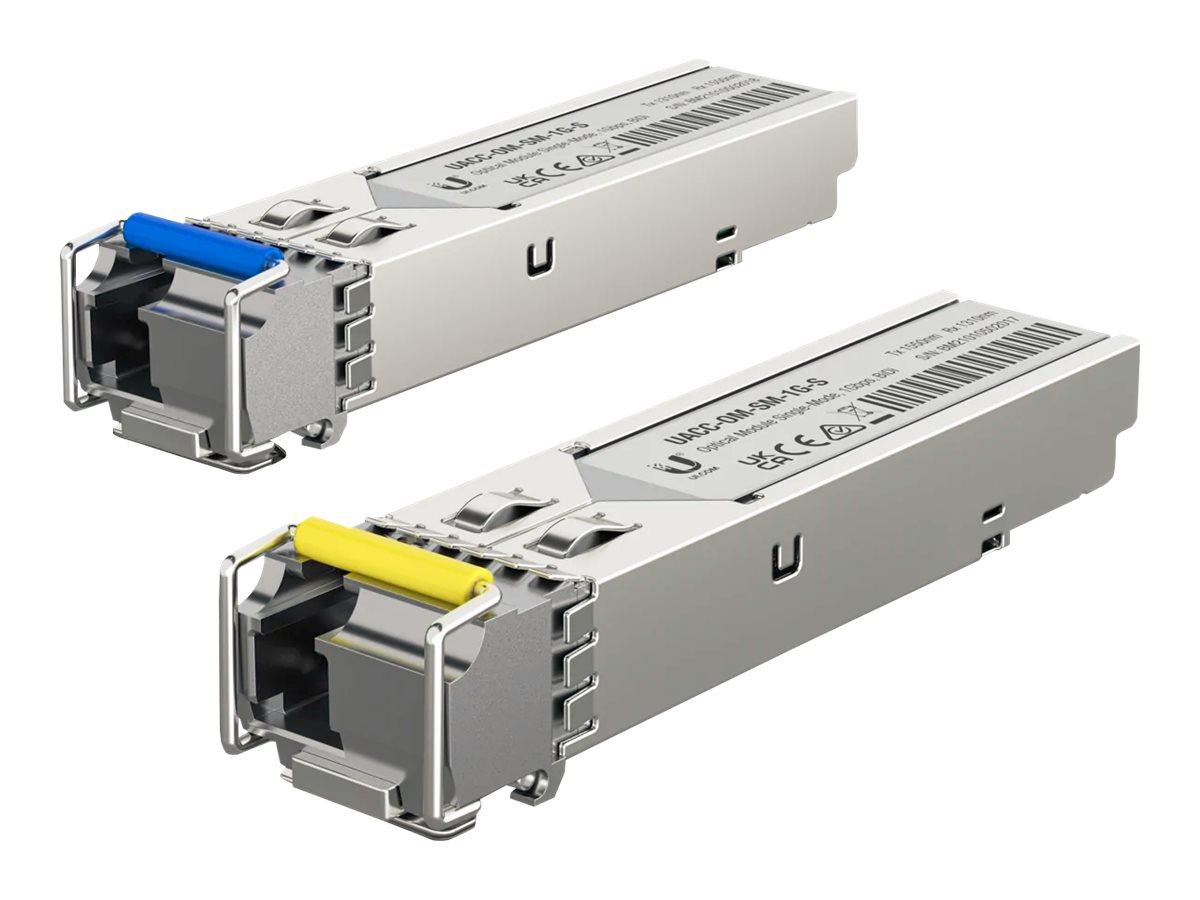 Ubiquiti - SFP (mini-GBIC) transceiver modul - 1GbE - 1000Base-BiDi - LC enkelttilstand - op til 3 km - 1310 nm / 1550 nm (pakke med 20)