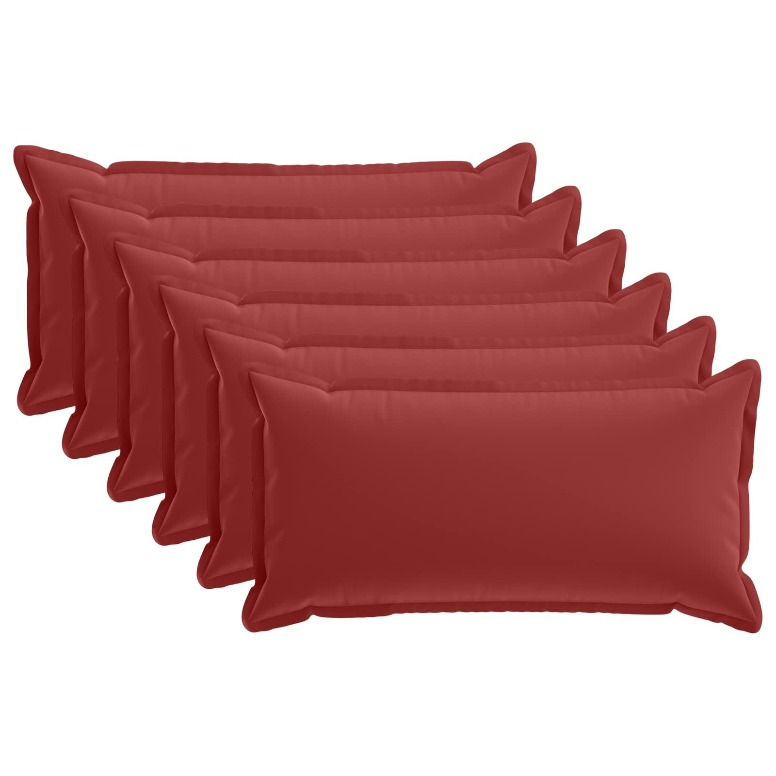Pudebetræk 6 stk. HOUTEN vinrød 40 x 80 cm i polyester