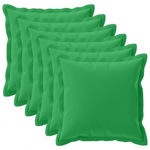 Pudebetræk HOUTEN 6 stk. grøn 80 x 80 cm i polyester