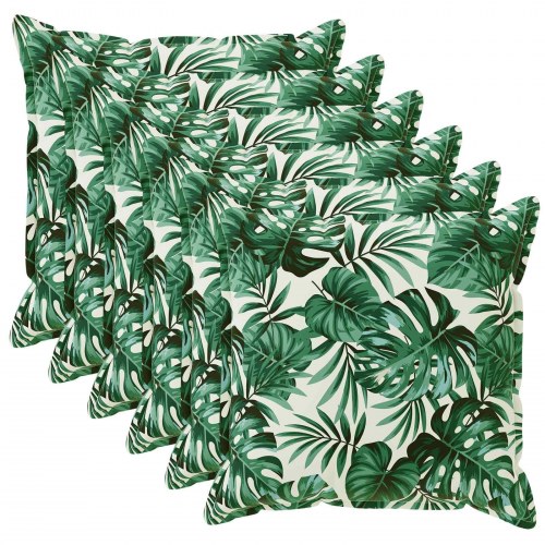 Pudebetræk 6 stk. HOUTEN bladmønster 30 x 30 cm i polyester