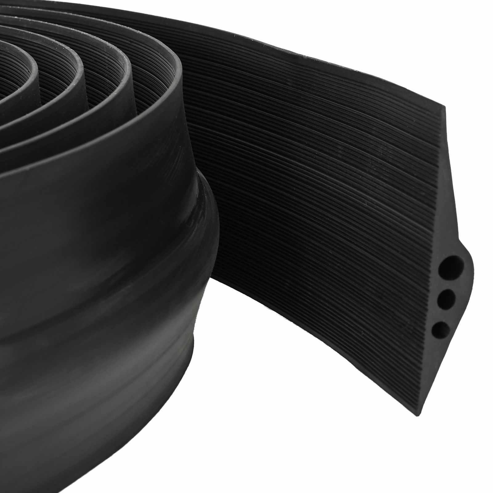 Garage gulvforsegling sort 78 x 14 mm 2 m EPDM gummi