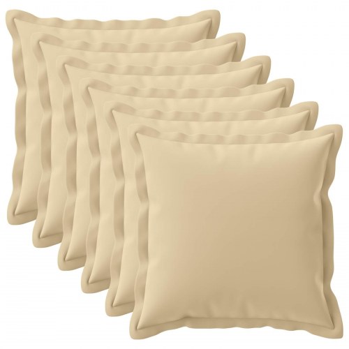 Pudebetræk HOUTEN 6 stk. beige 65 x 65 cm i polyester