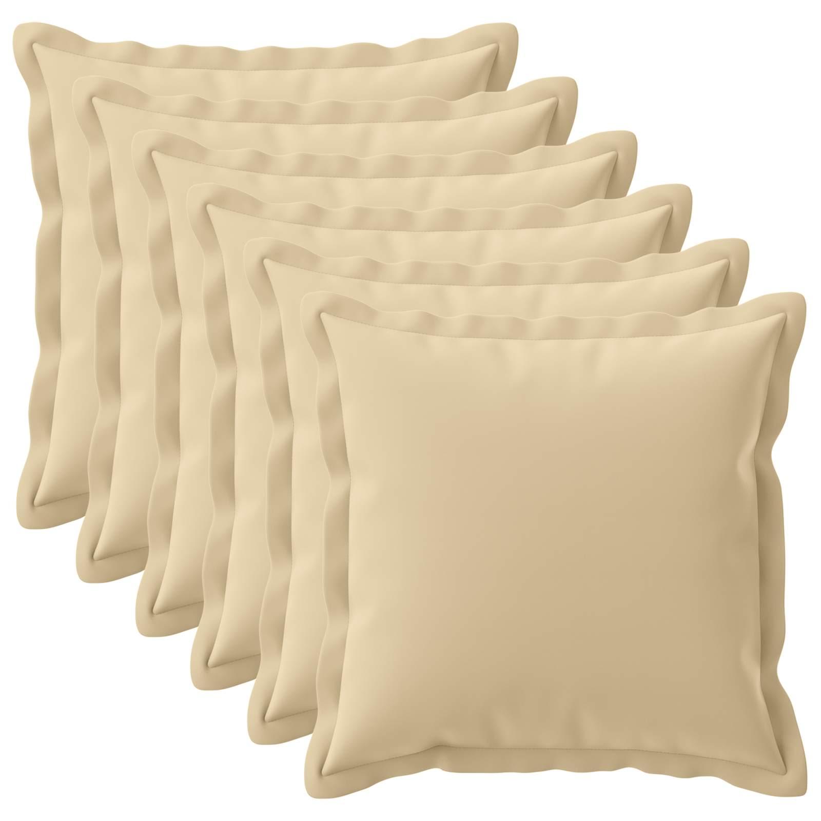 Pudebetræk HOUTEN 6 stk. beige 65 x 65 cm i polyester