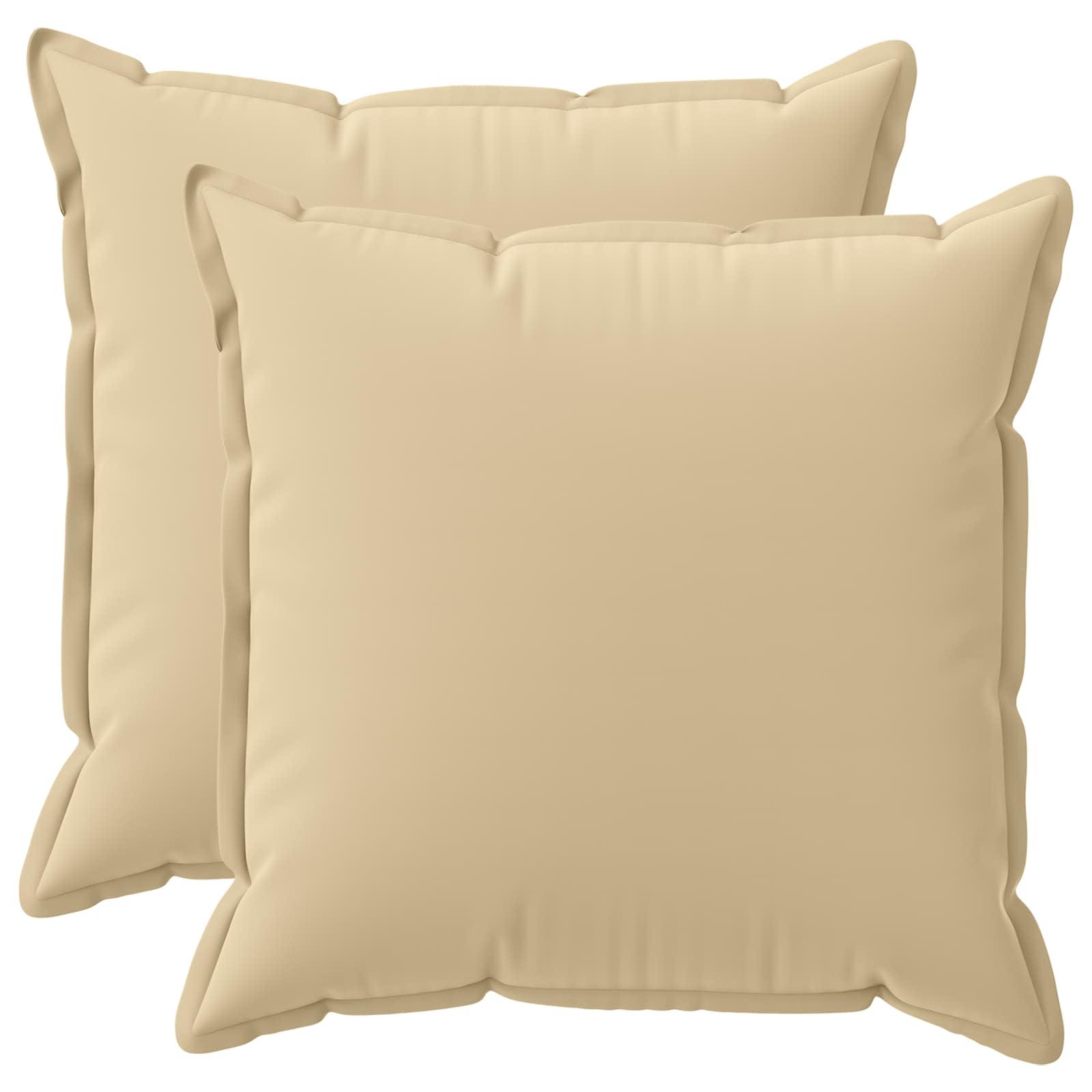 Pudebetræk 2 stk. HOUTEN beige 65 x 65 cm i polyester