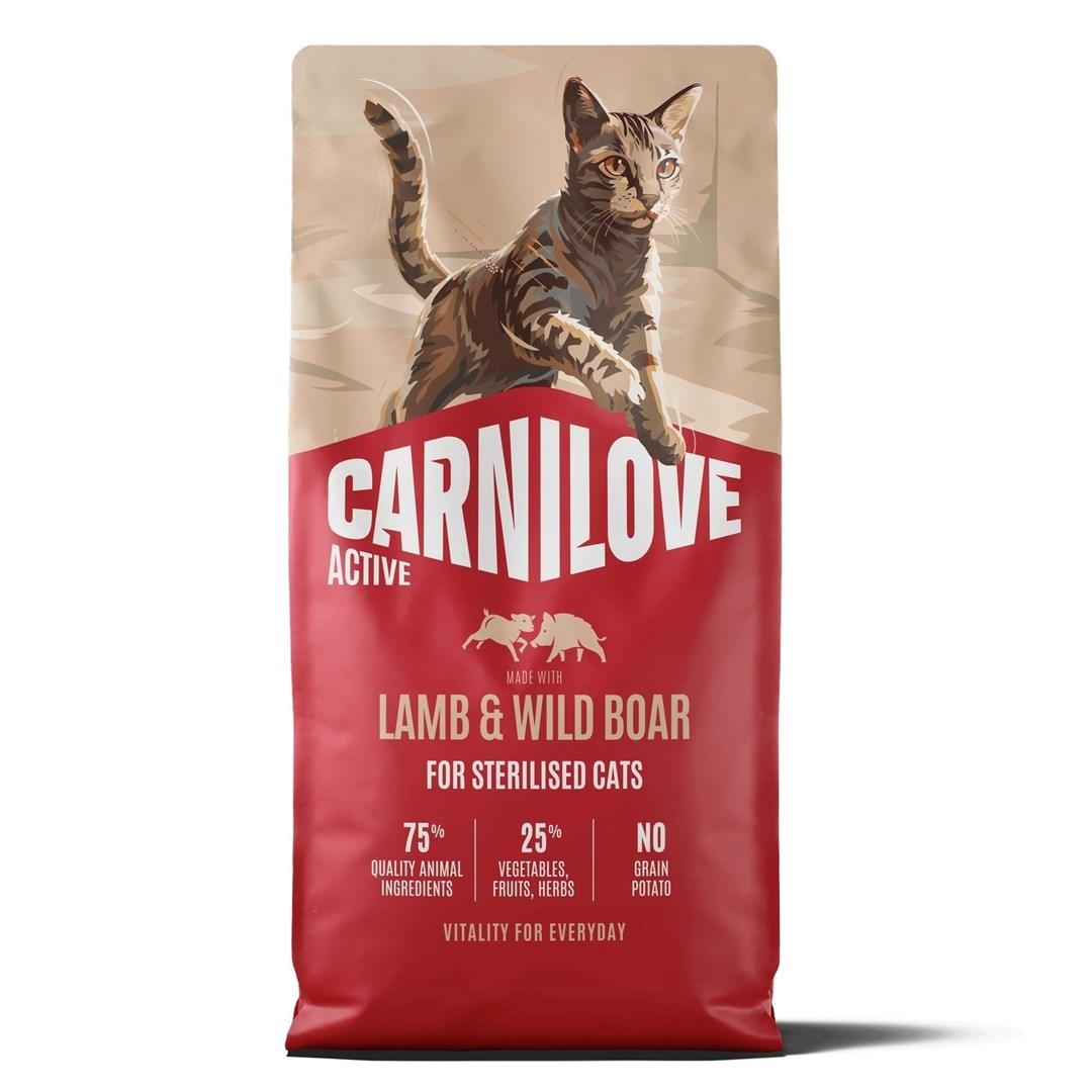 CARNILOVE Active Kat tørfoder med lam og vildsvin til steriliserede katte 6 kg