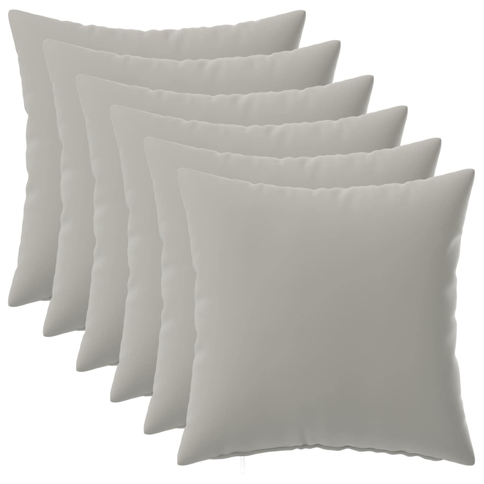 Pudebetræk 6 stk HEERLEN grå 40 x 40 cm i polyester