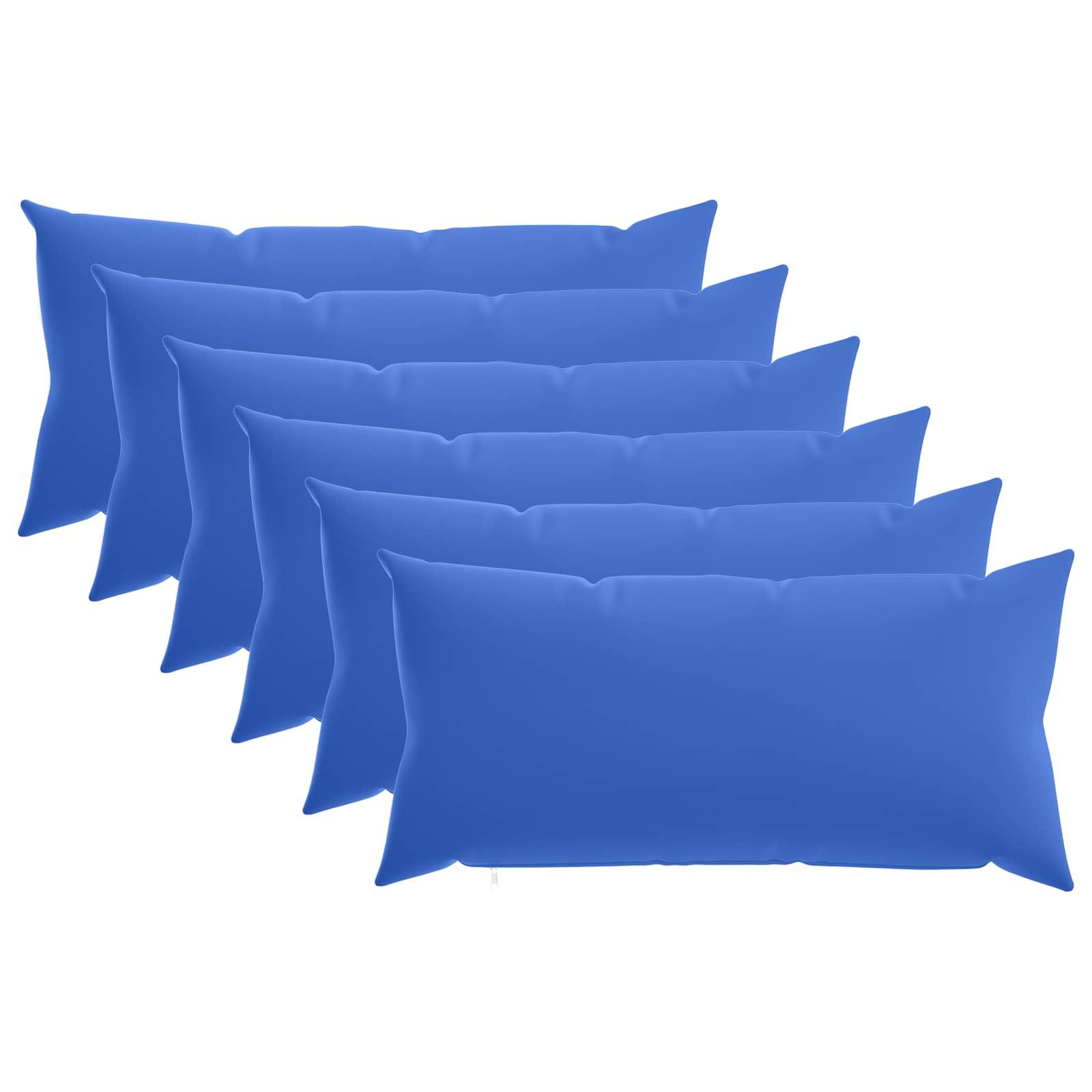 Pudebetræk 6 stk HEERLEN kongelig blå 40 x 70 cm i polyester