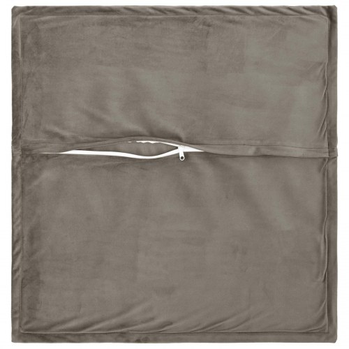 Pudebetræk HOUTEN 6 stk lysegrå 65 x 65 cm i fløjl