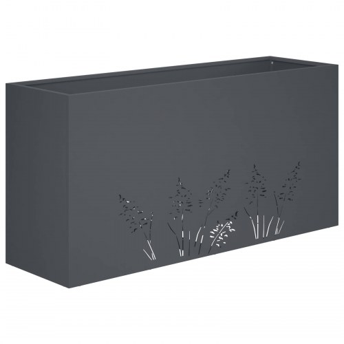 Have blomsterkrukke 2 stk. antracit 100 x 30 x 49 cm