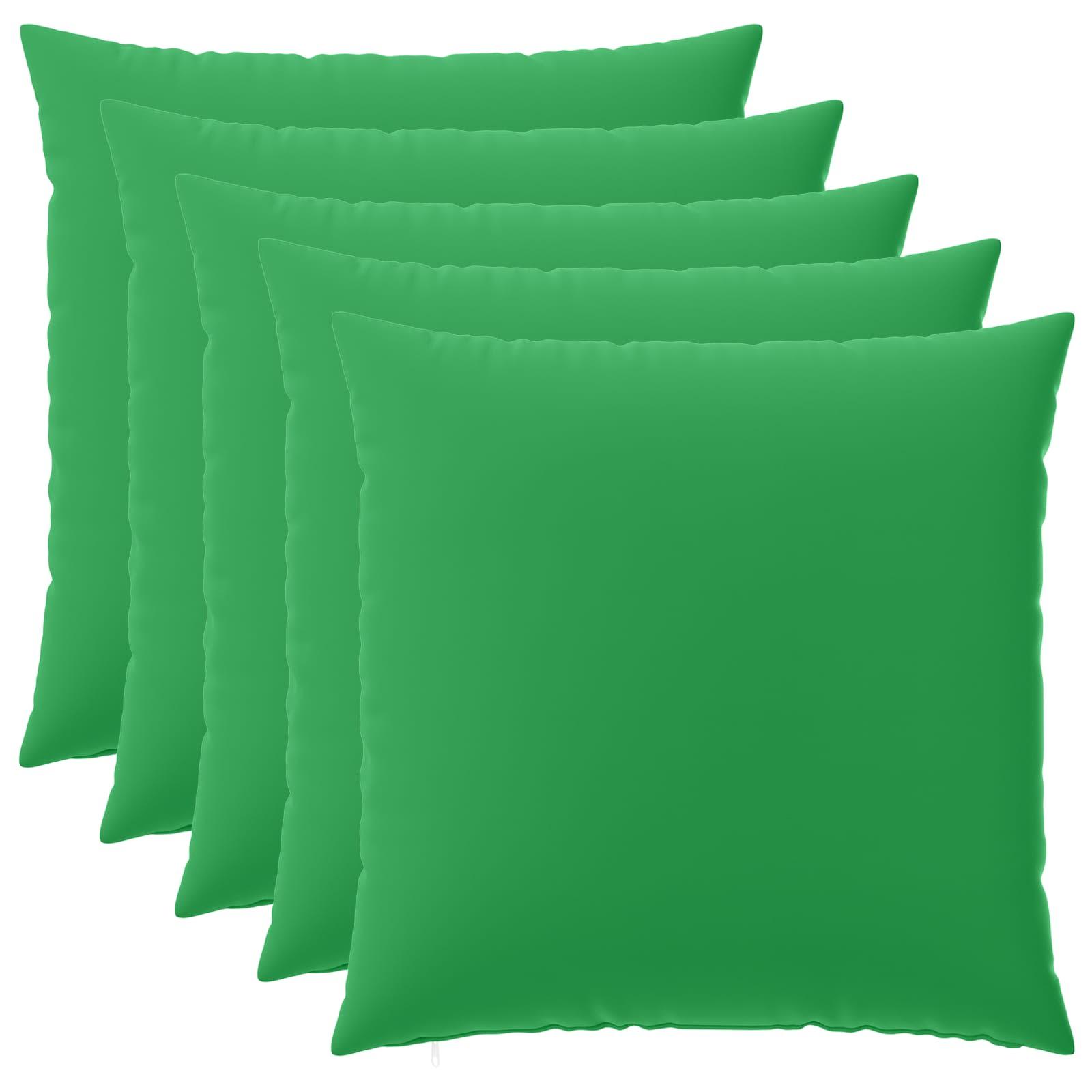 Pudebetræk HEERLEN 6 stk grøn 65 x 65 cm i polyester
