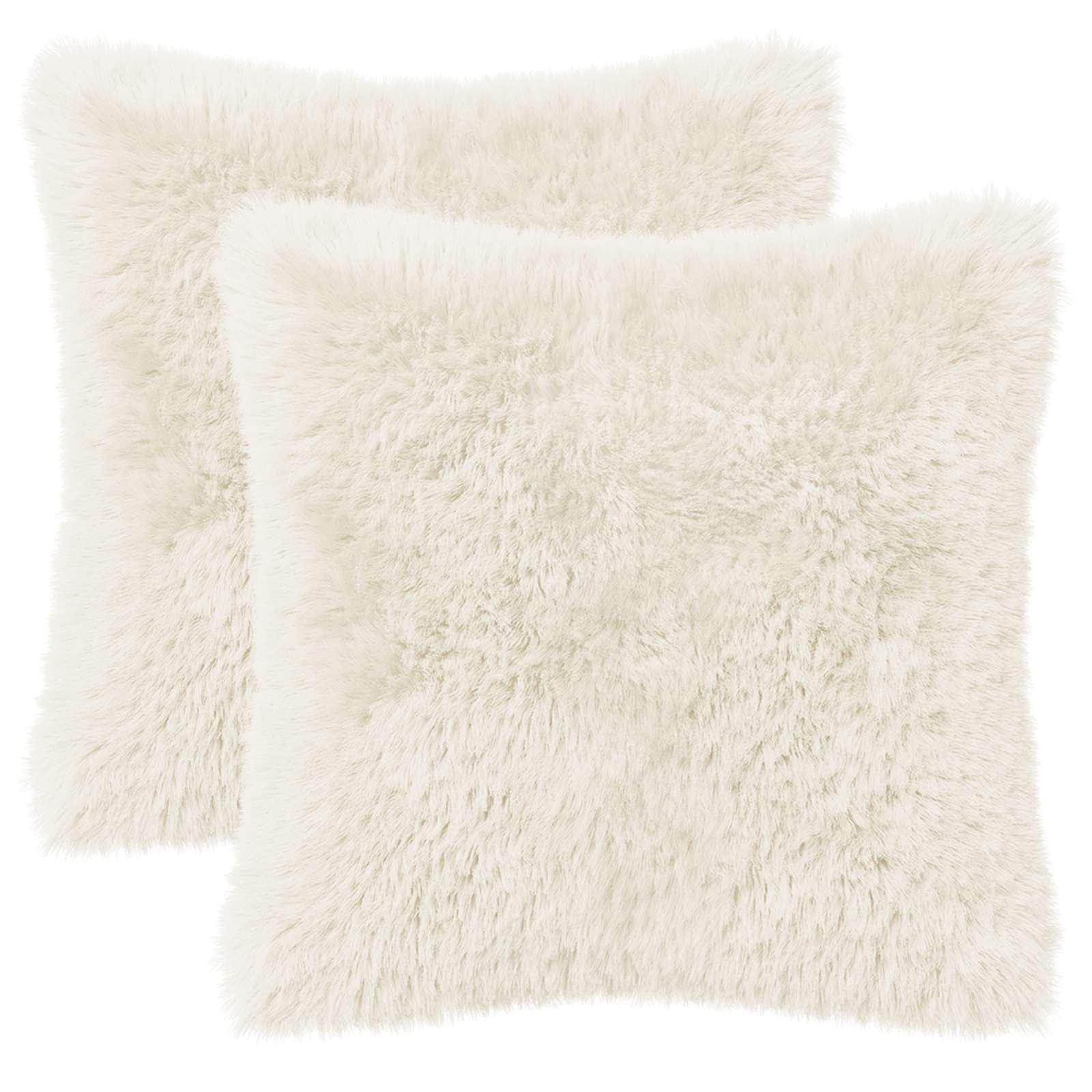 Pudebetræk 2 stk HEERLEN hvid 45 x 45 cm i PV fleece
