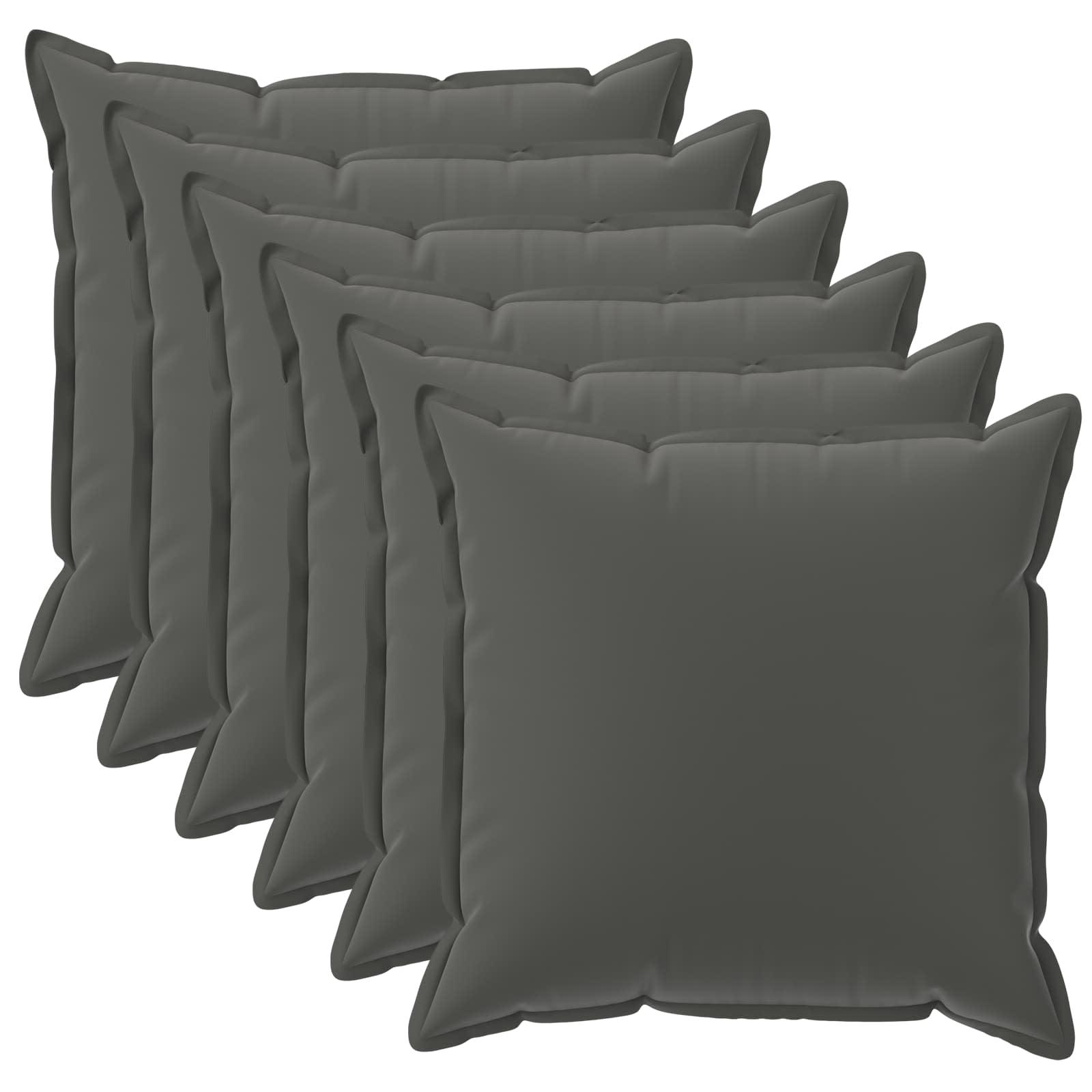 Pudebetræk HOUTEN 6 stk. antracit 45 x 45 cm i polyester