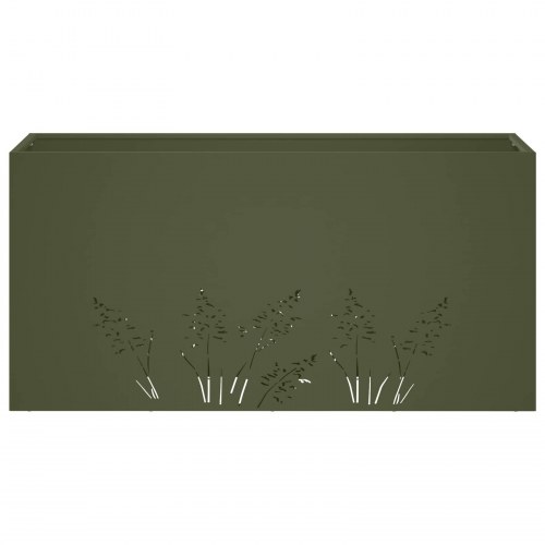 Blomsterkrukke 2 stk. olivengrøn 100 x 30 x 49 cm