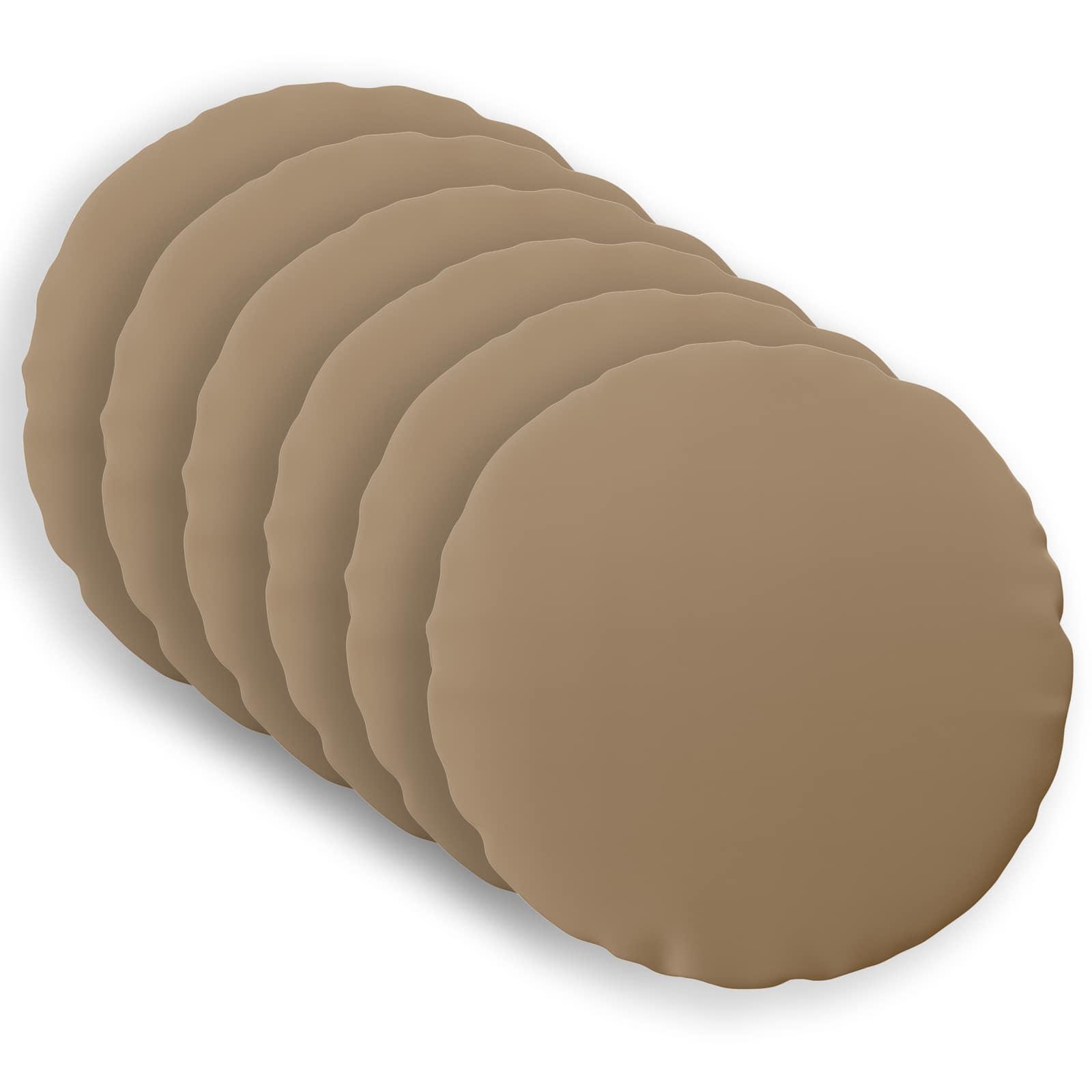 Pudebetræk 6 stk. HEERLEN gråbrun Ø 30 cm i polyester