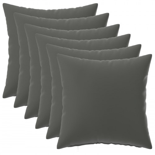Pudebetræk HEERLEN 6 stk antracit 30 x 30 cm i polyester