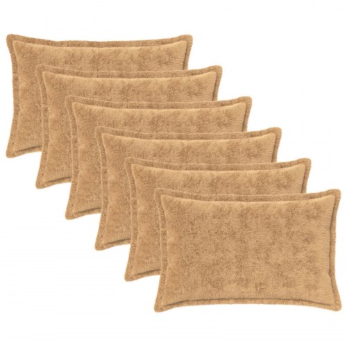 Pudebetræk 6 stk. HOUTEN gråbrun 30 x 50 cm i faux kaninpels
