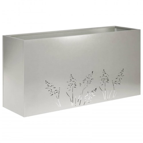 Blomsterkrukke 2 stk. sølv 100 x 30 x 49 cm i rustfrit stål