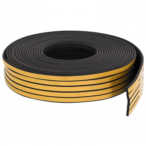 Selvklæbende vinduestætningsbånd sort 10 x 4 mm 50 m EPDM-skum