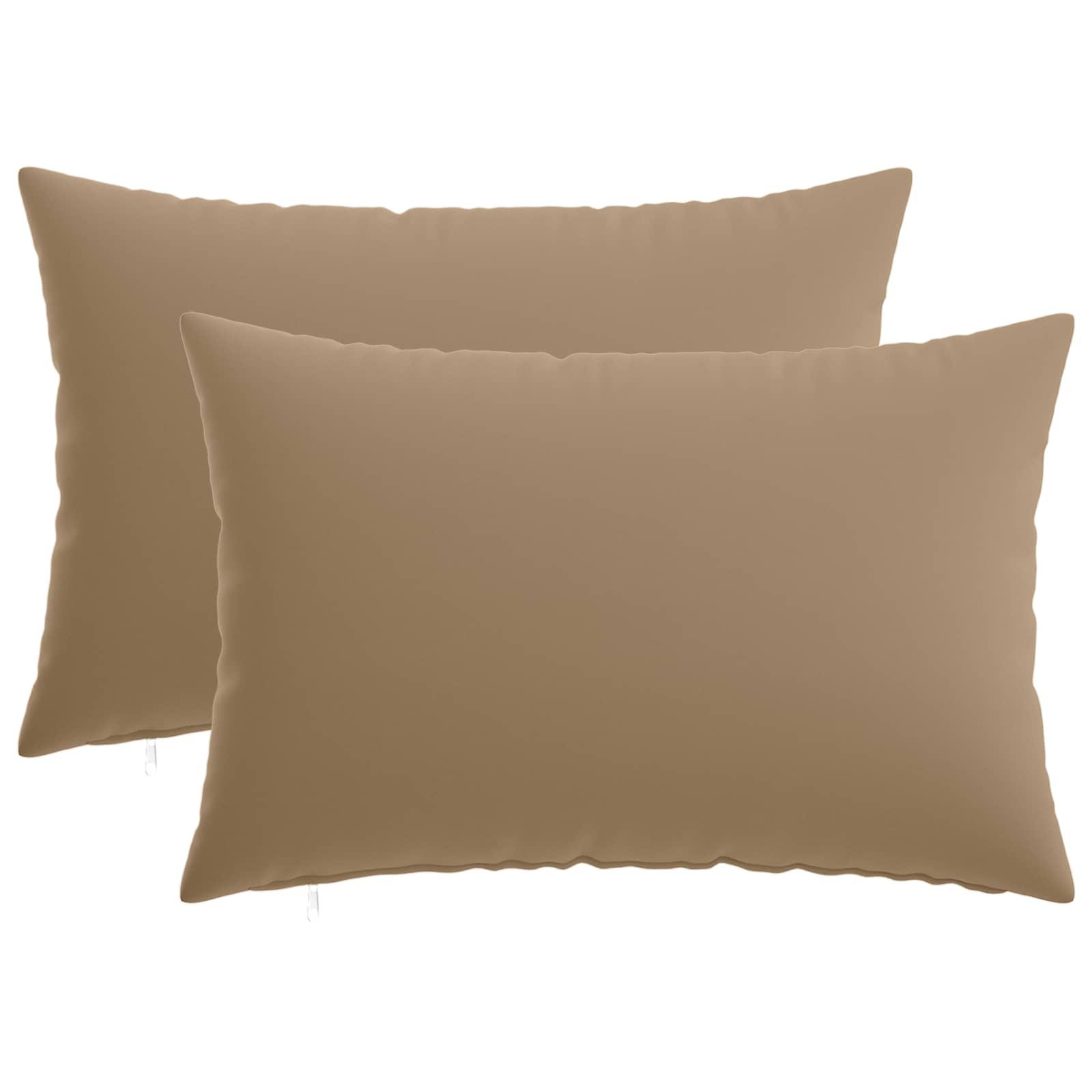 Pudebetræk 2 stk. HEERLEN gråbrun 50 x 75 cm i polyester