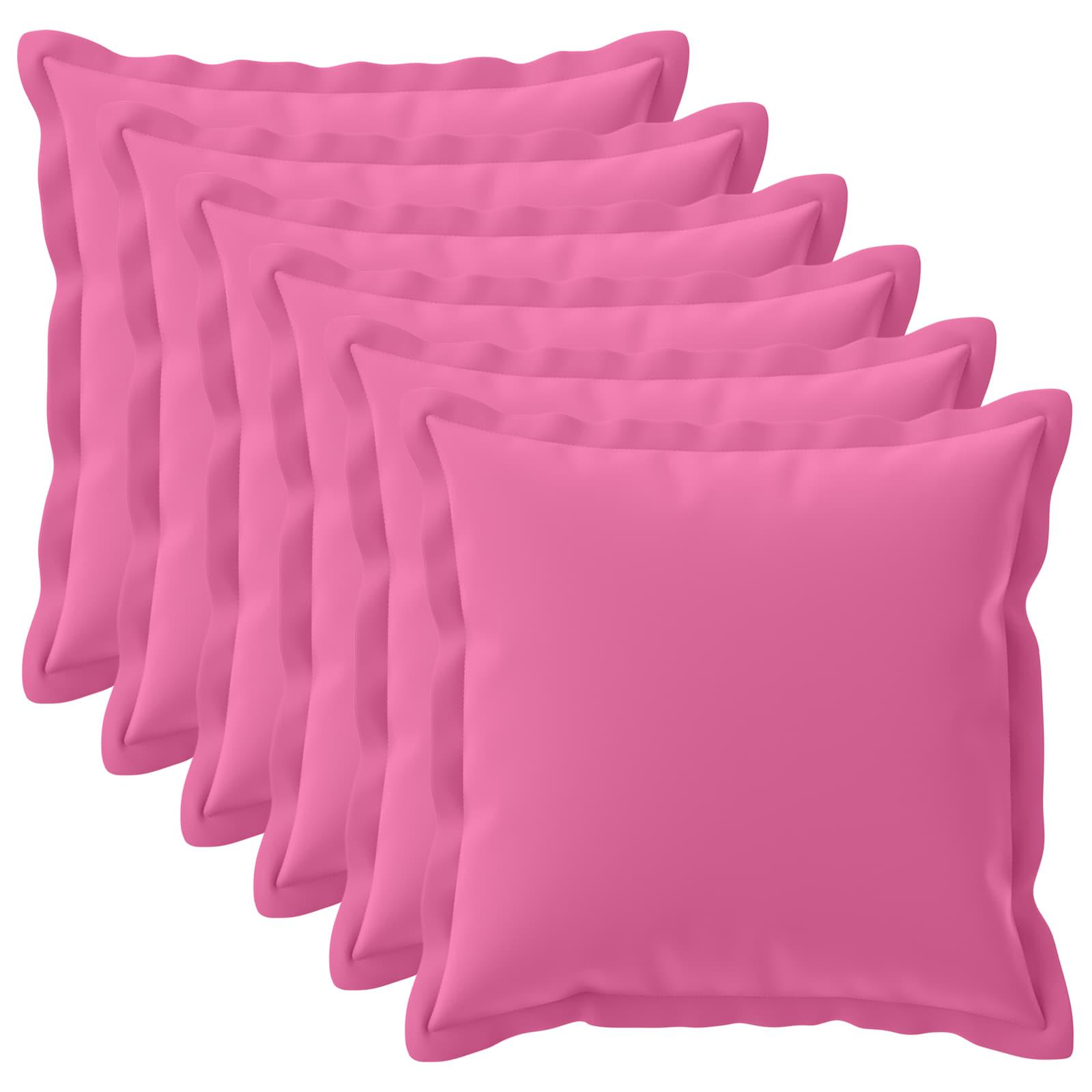 Pudebetræk 6 stk. HOUTEN lyserød 60 x 60 cm polyester