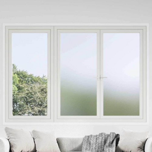 Selvklæbende vinduesfolie frostet grå 60 x 500 cm i PVC