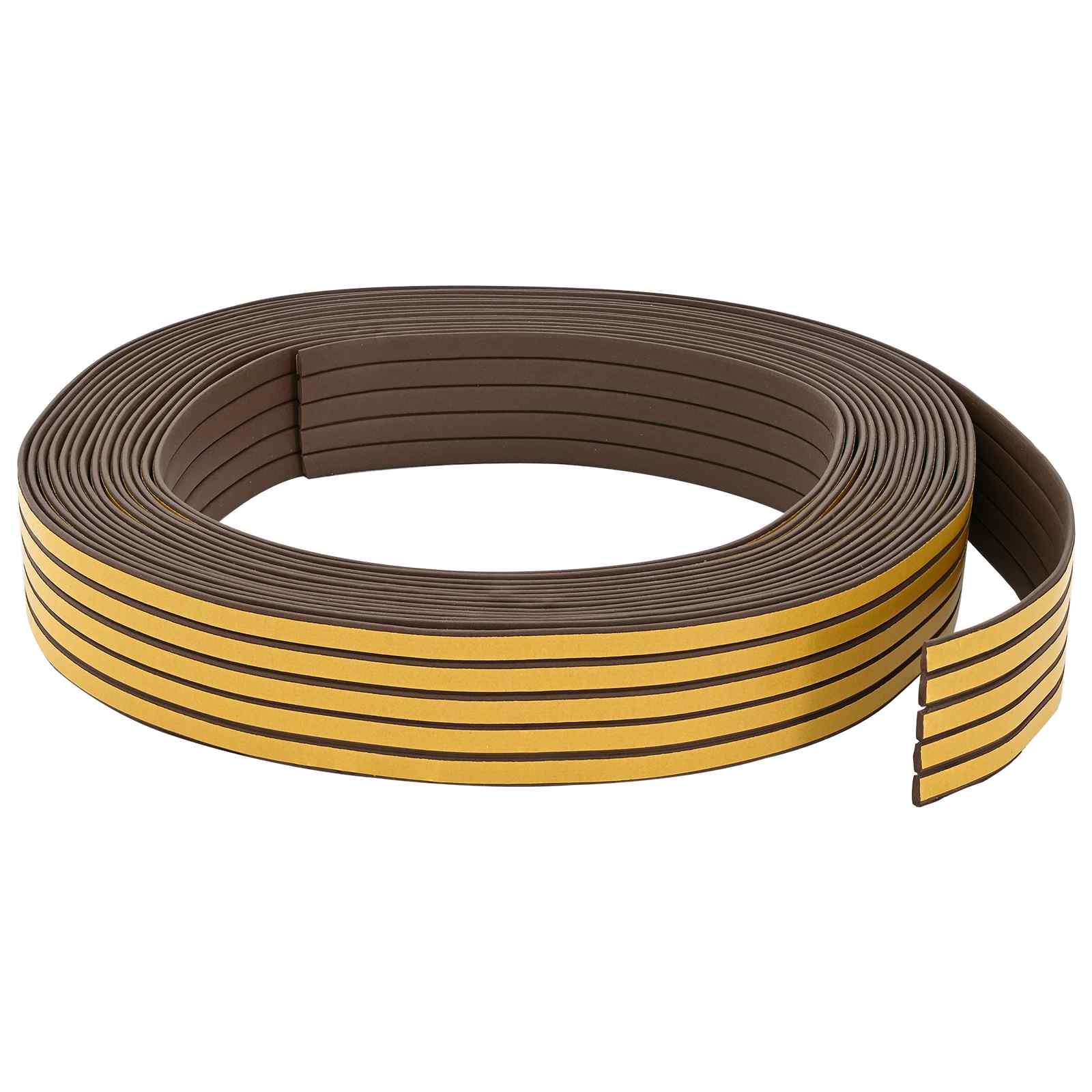 Selvklæbende vinduestætningsbånd brun 9 x 3 mm 50 m i EPDM-skum