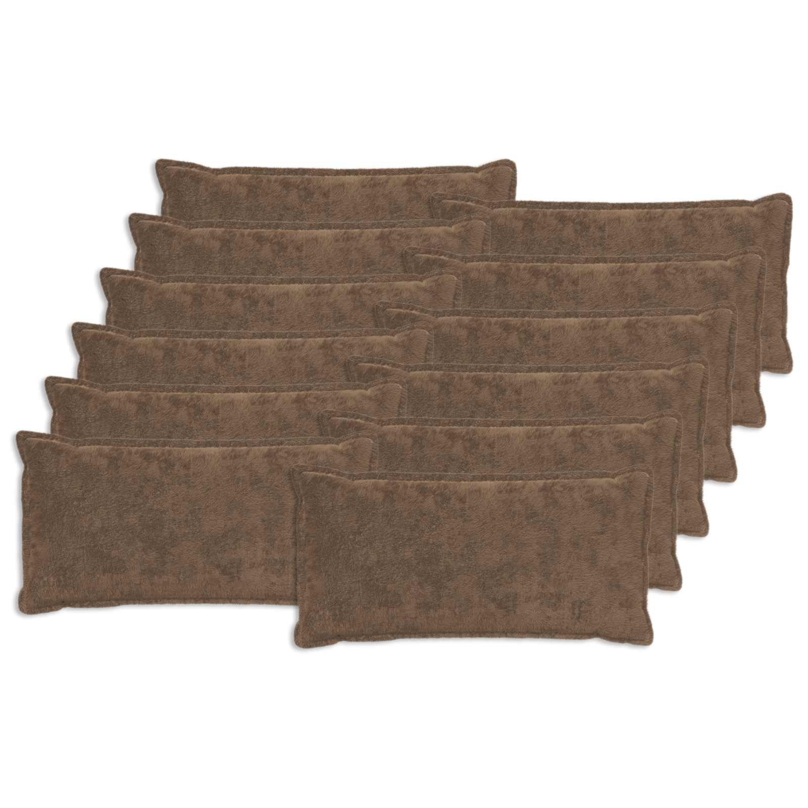 Pudebetræk 12 stk. HOUTEN lys brun 40 x 80 cm i faux kaninpels